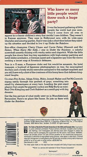 under the rainbow vhs (back)